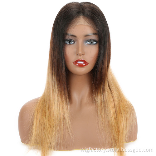 wholesale highlight natural afro curl wig, natural colored  women wigs human hair,bone straight human hair lacefrontawig brazili
